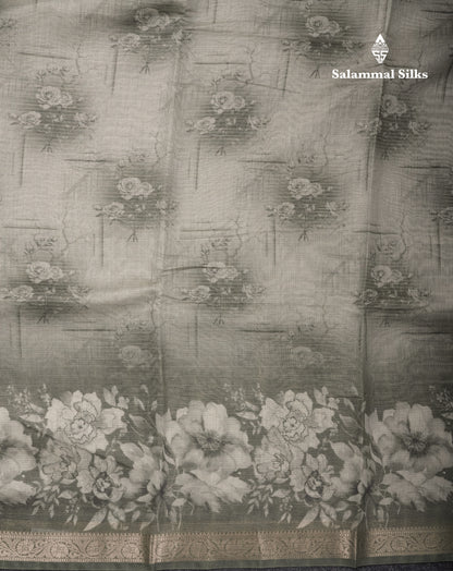 Vairaoosi Lines Silk Kota Fancy Saree With Small Border