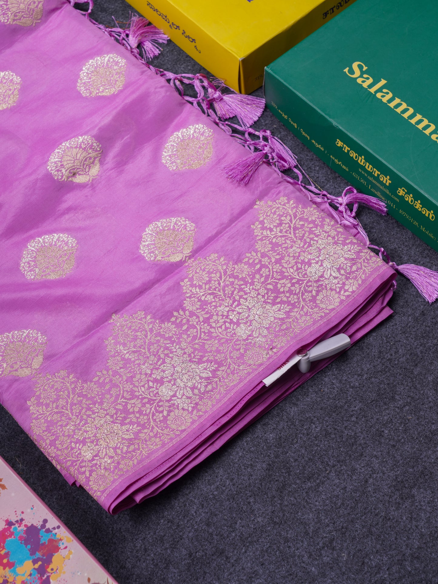 Beautiful Green Semi Raw Silk Saree With Fancy Border