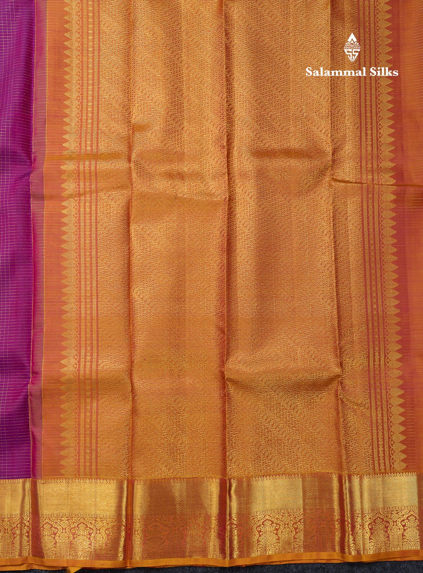 Beautiful Vadamalli Zari Checks With Mango Butta Pure Kanjivaram Silk Saree With Contrast Mustard Yellow Traditional Border