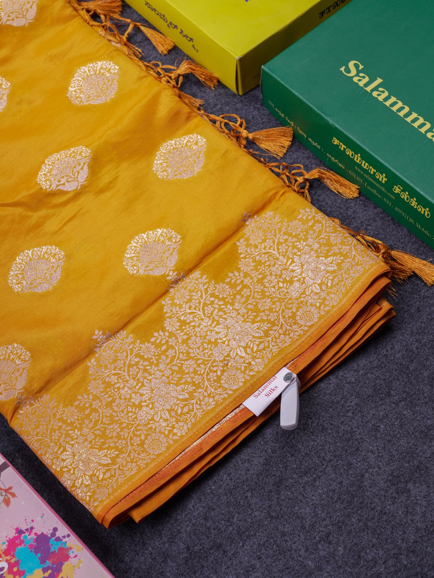 Beautiful Green Semi Raw Silk Saree With Fancy Border
