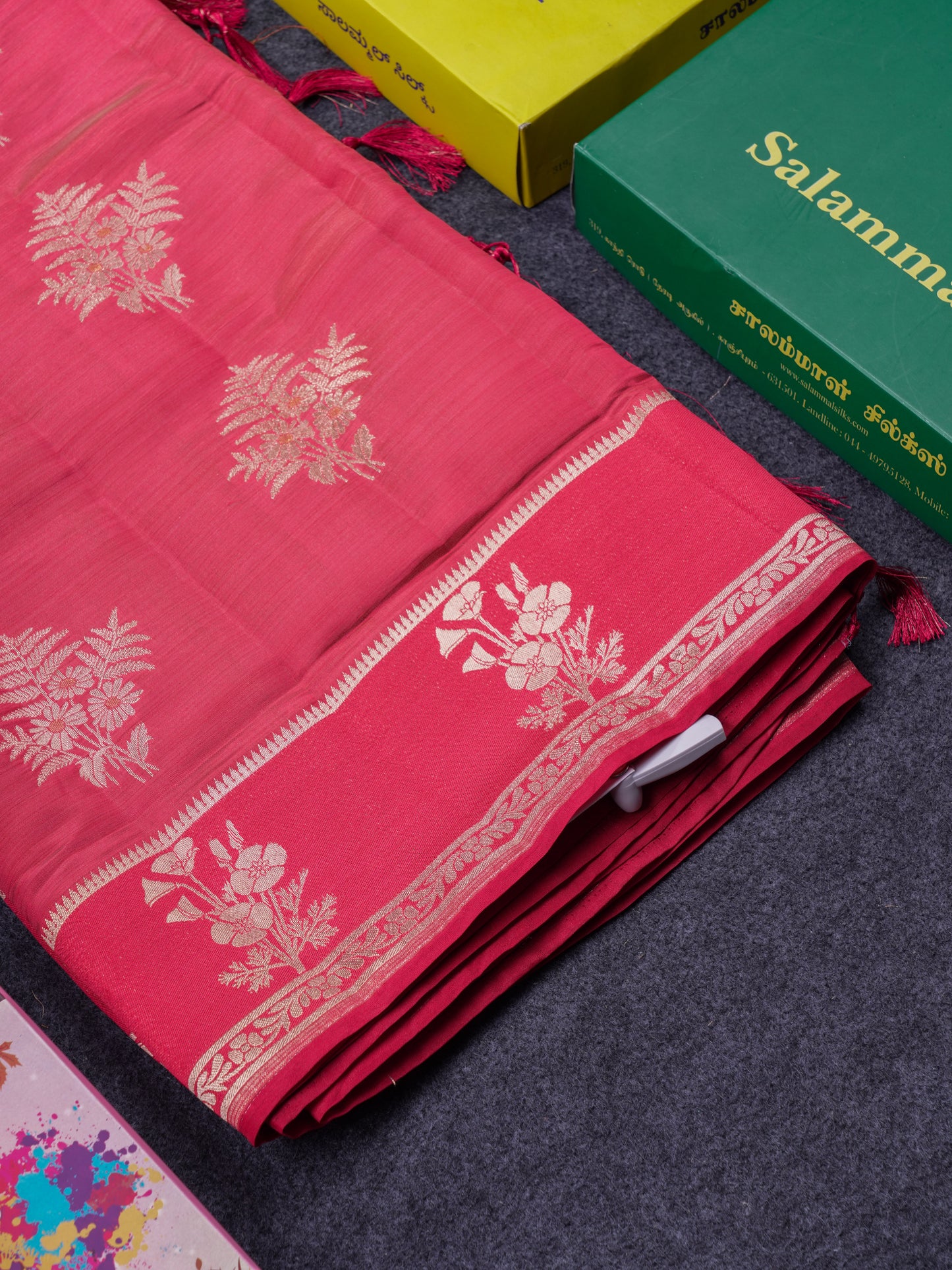 Beautiful Onion Pink Semi Raw Silk Saree With Fancy Border