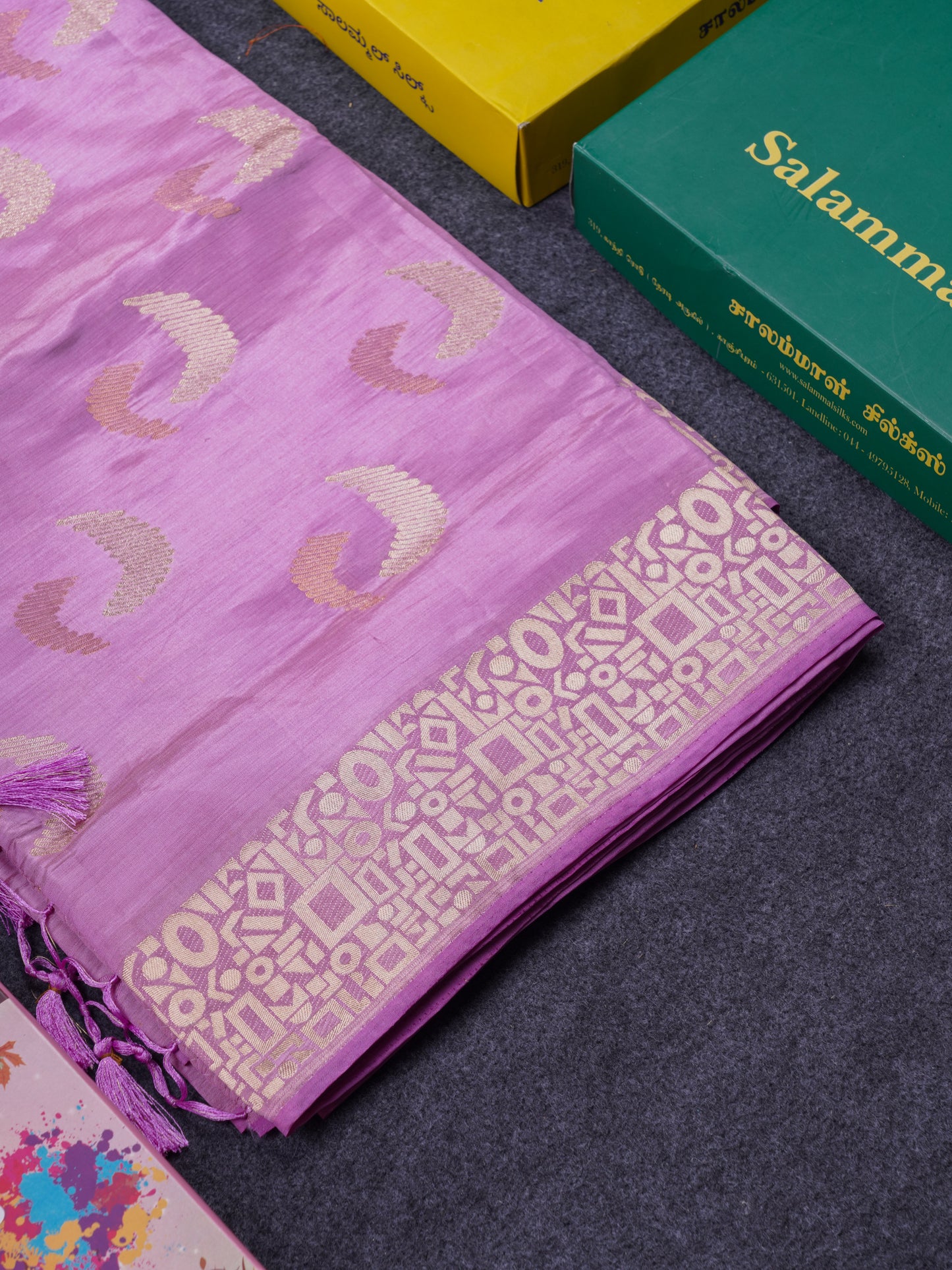 Beautiful Blue Semi Raw Silk Saree With Fancy Border