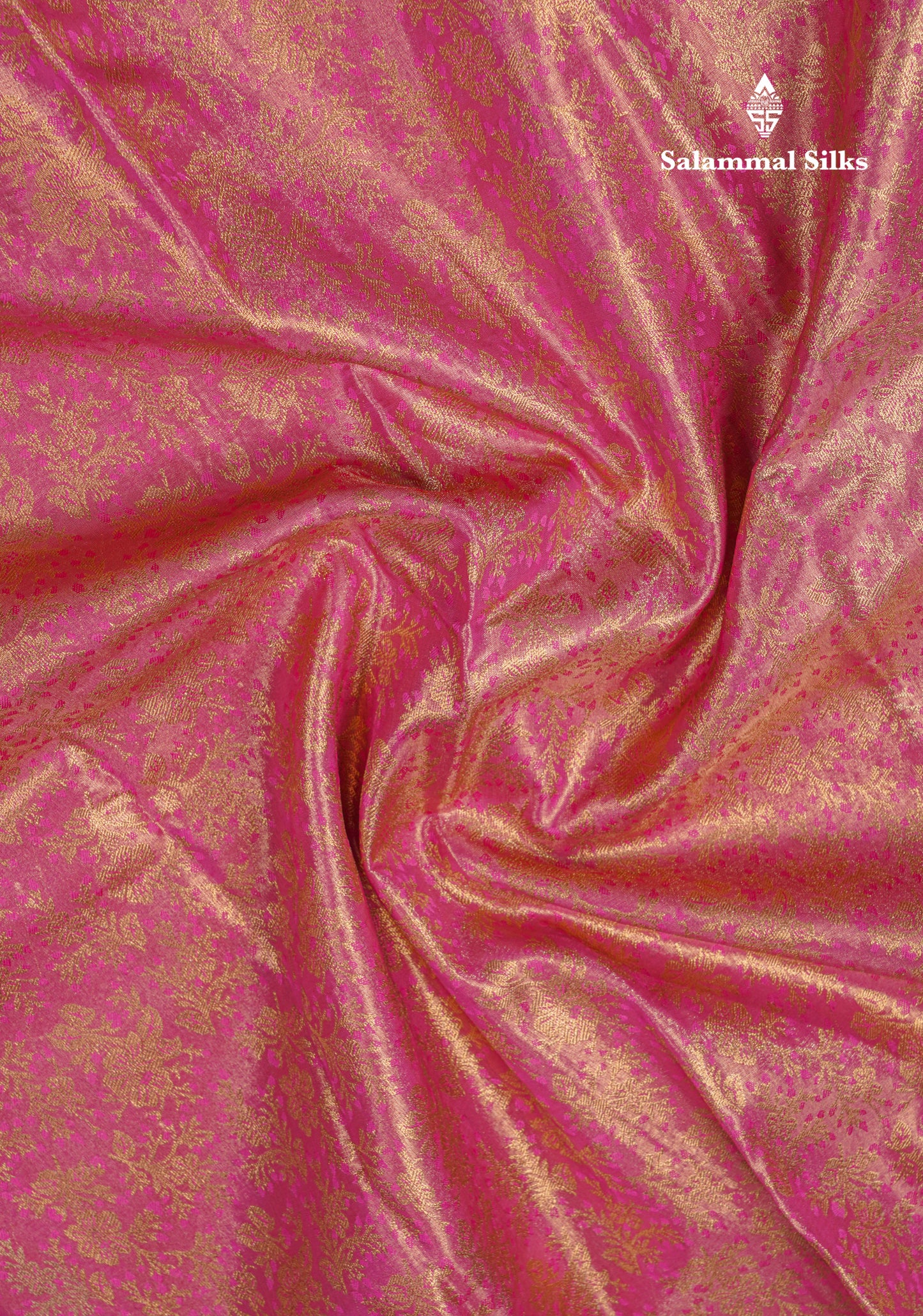 Beautiful Pink Tissue Bridal Semi Silk Saree With Contrast Green Traditional Evening Morning Border