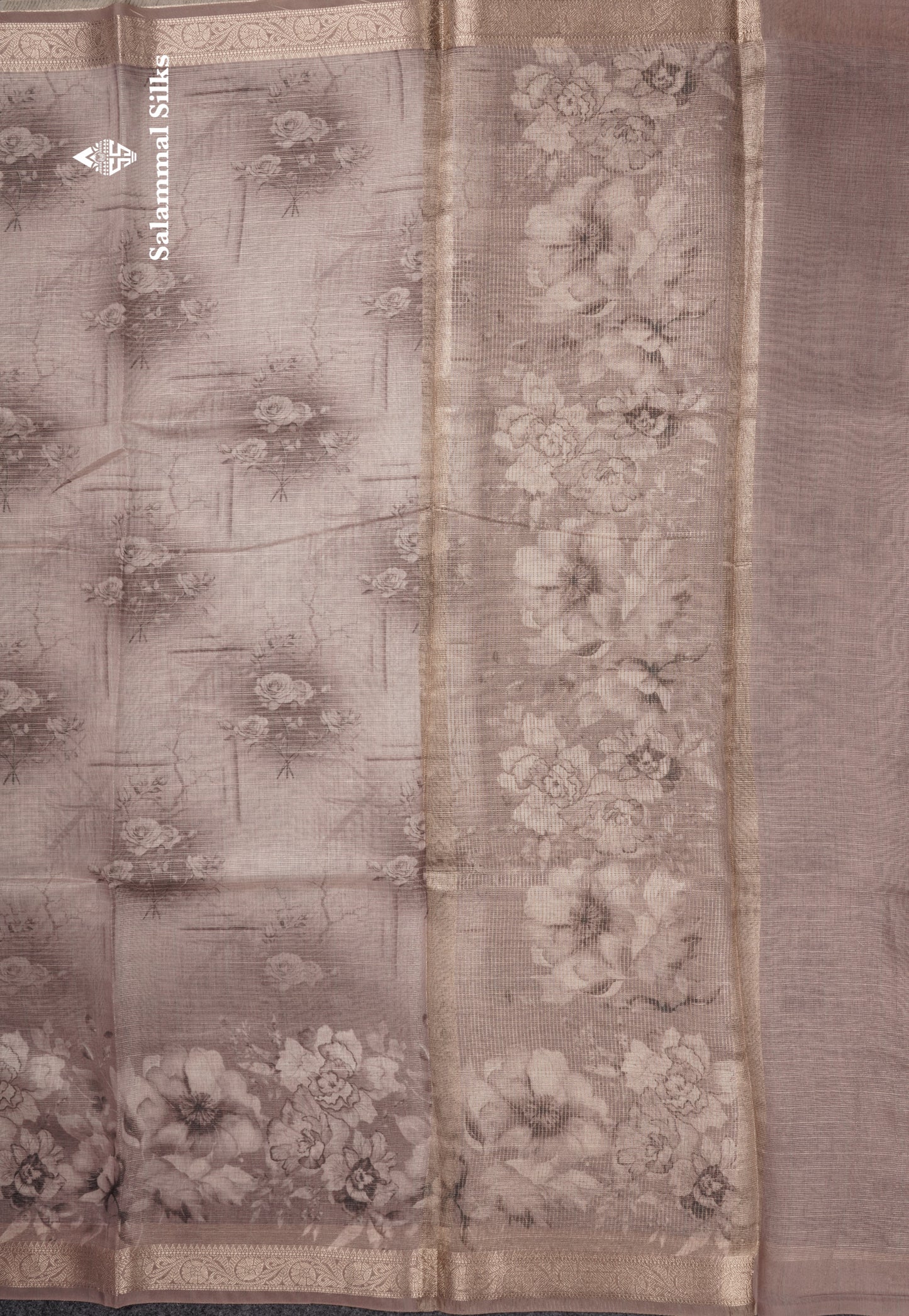 Vairaoosi Lines Silk Kota Fancy Saree With Small Border