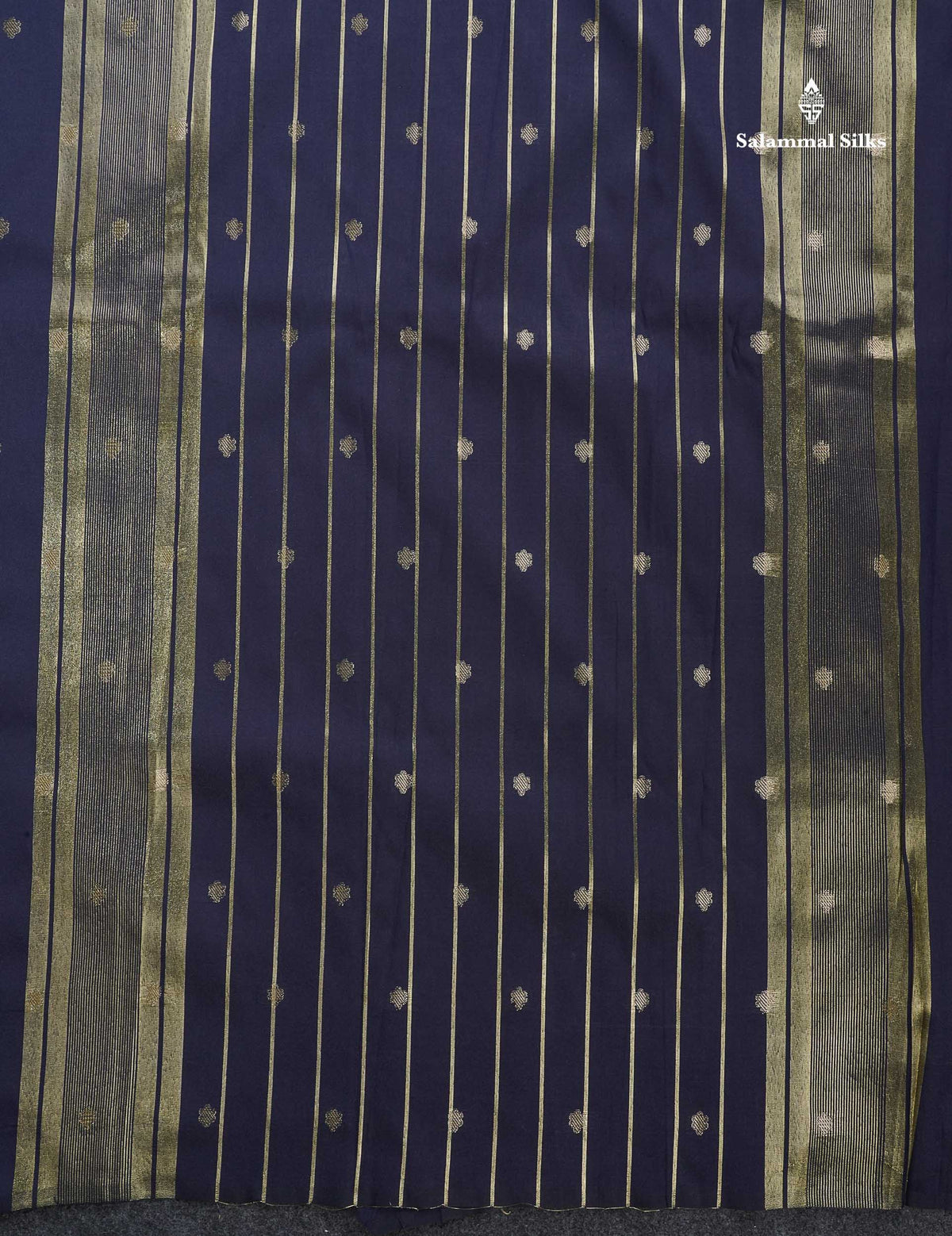 Semi Silk Saree - Teal Green Colour Body & Zari Butta With Blouse