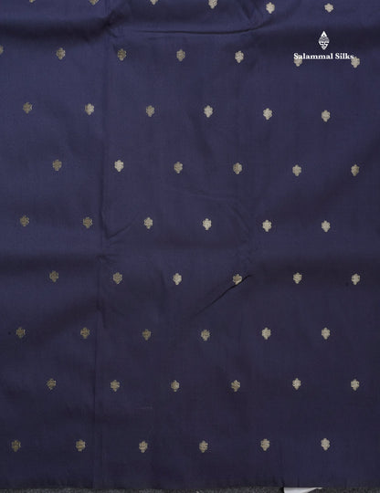 Semi Silk Saree - Teal Green Colour Body & Zari Butta With Blouse