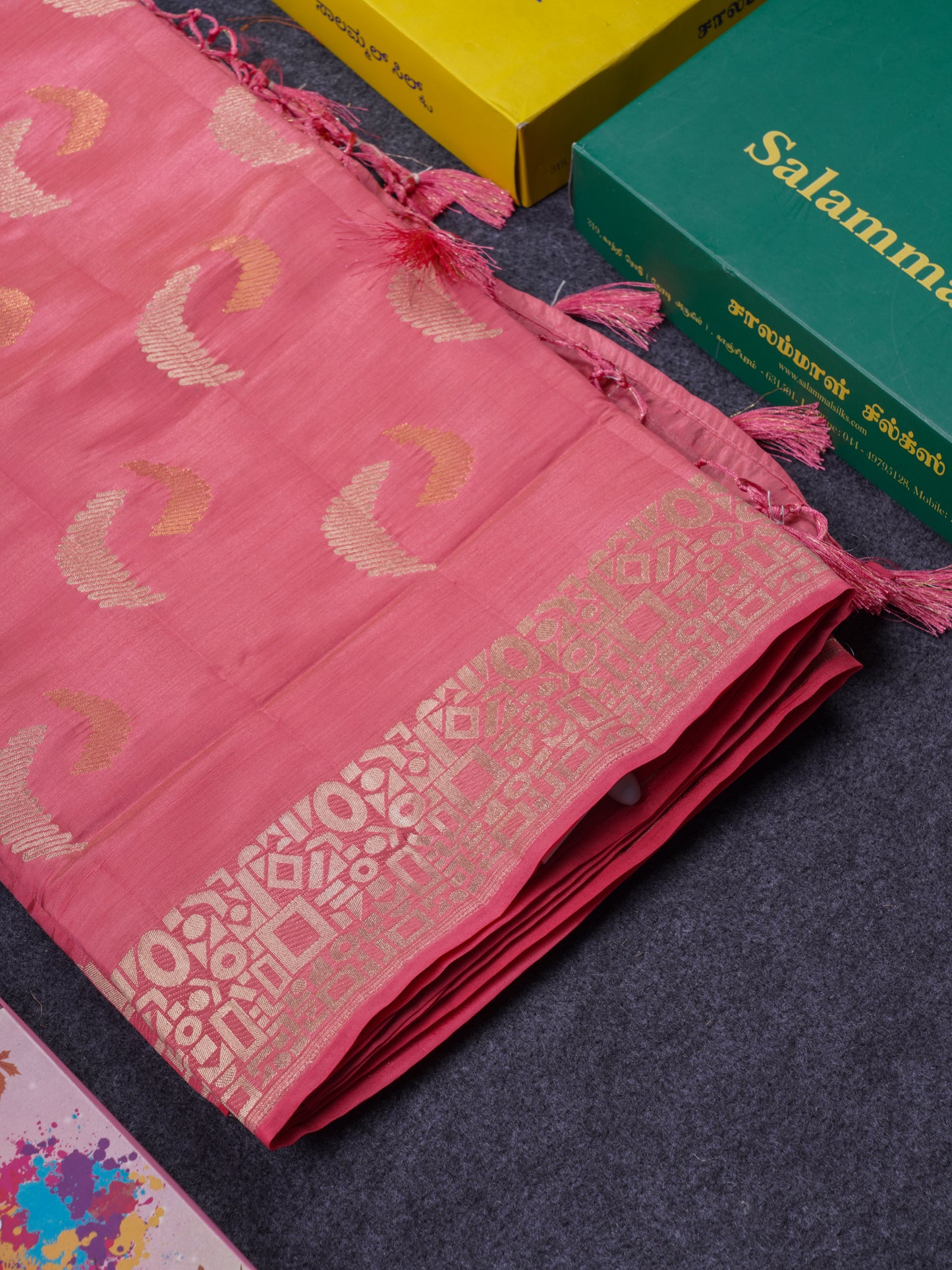Beautiful Blue Semi Raw Silk Saree With Fancy Border