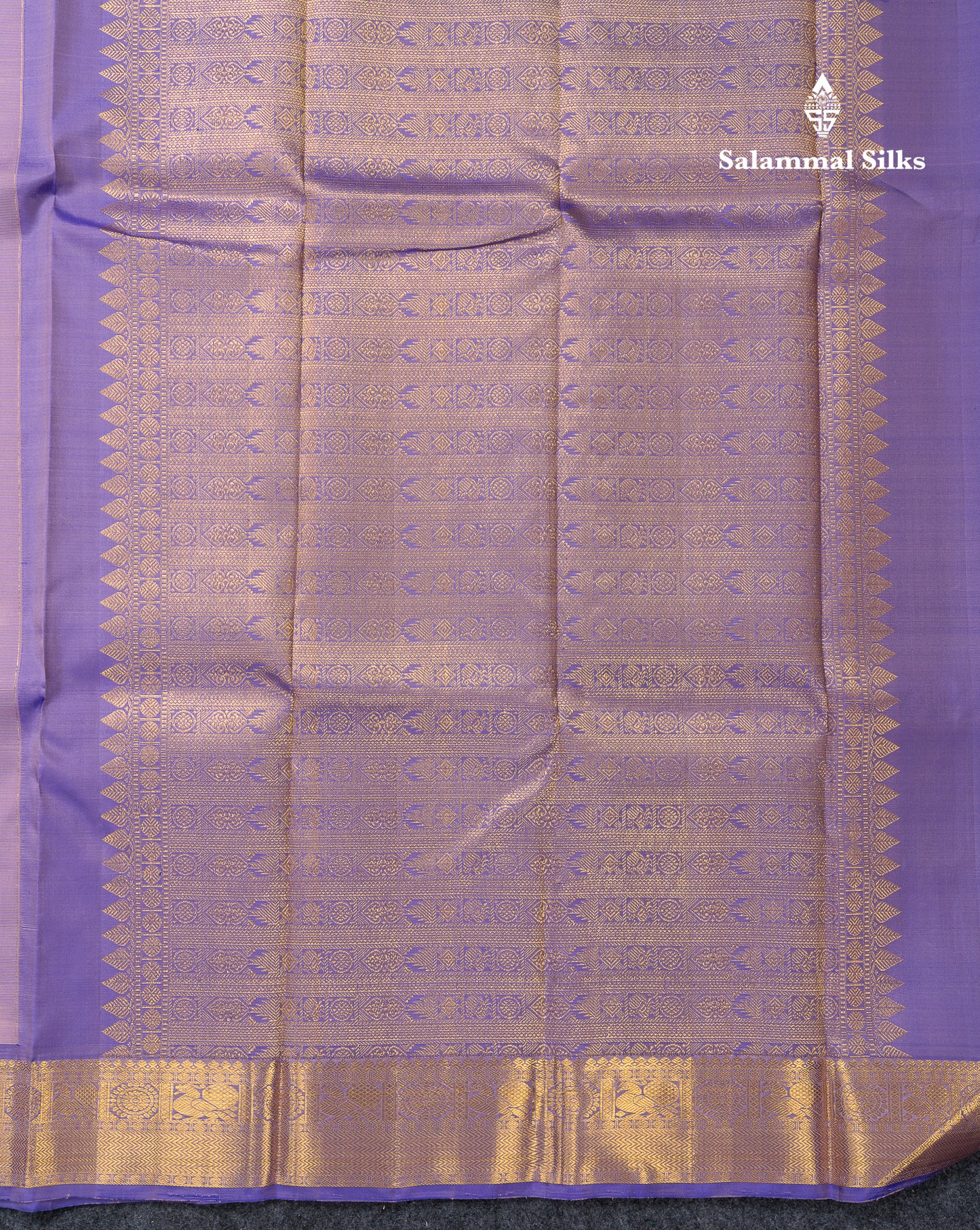 Beautiful Onion Pink Pure Kanjivaram Silk Saree With Contrast Violet Traditional Medium Border