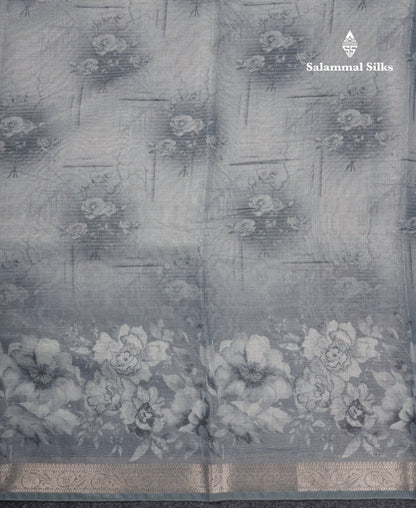 Vairaoosi Lines Silk Kota Fancy Saree With Small Border