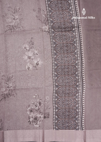 Light Chocolate Silk Kota Fancy Saree With Fancy Border