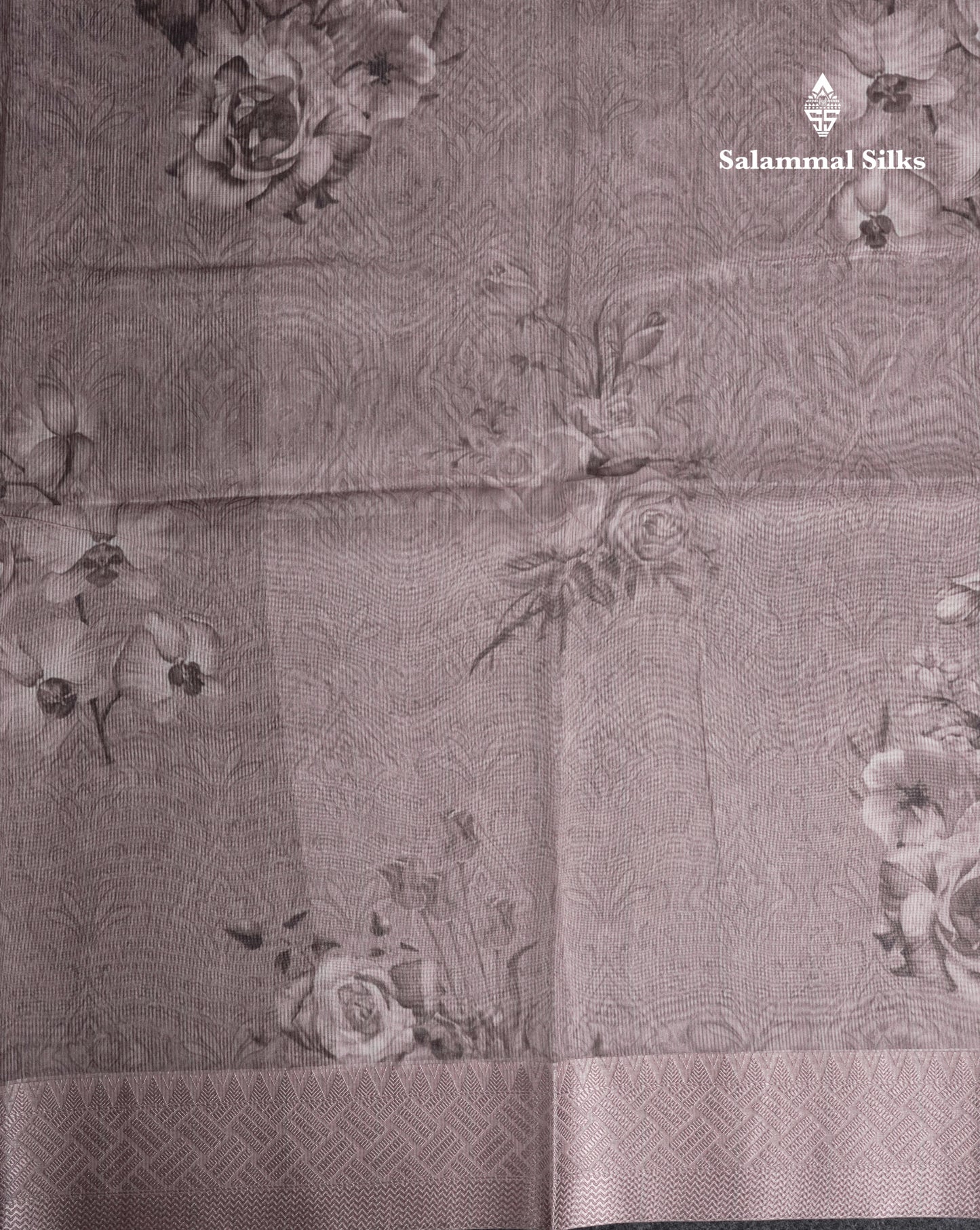 Light Chocolate Silk Kota Fancy Saree With Fancy Border