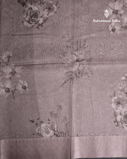 Light Chocolate Silk Kota Fancy Saree With Fancy Border