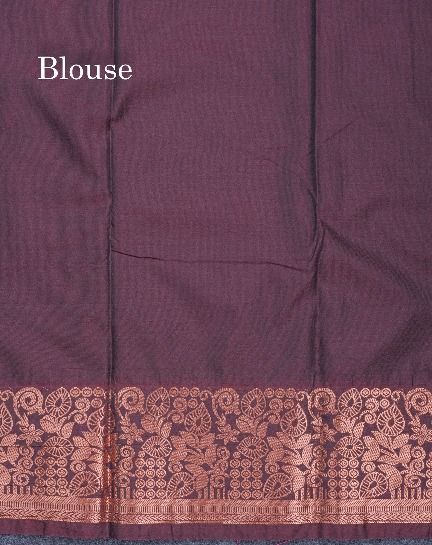 Peacock Blue Semi Silk Saree With Contrast Dark Brown Border