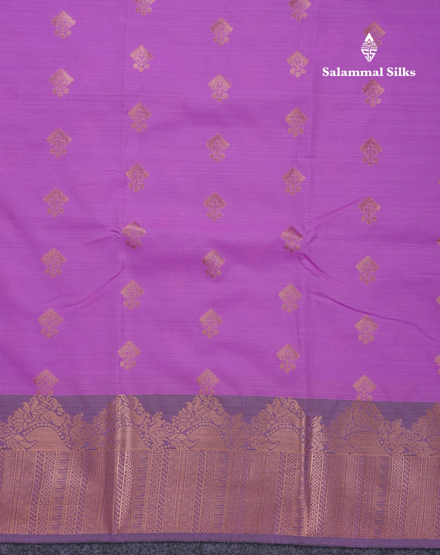 Light Pink Semi Silk Saree With Contrast Bottle Green Blouse