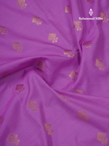 Light Pink Semi Silk Saree With Contrast Bottle Green Blouse