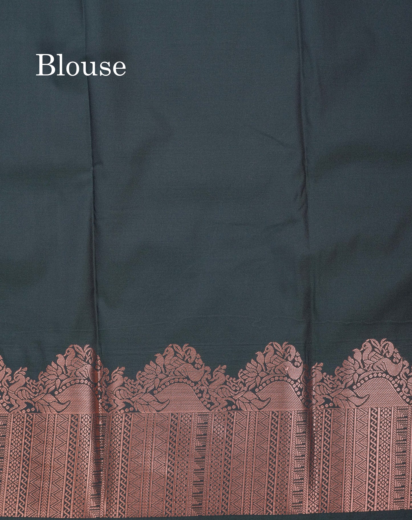 Light Pink Semi Silk Saree With Contrast Bottle Green Blouse