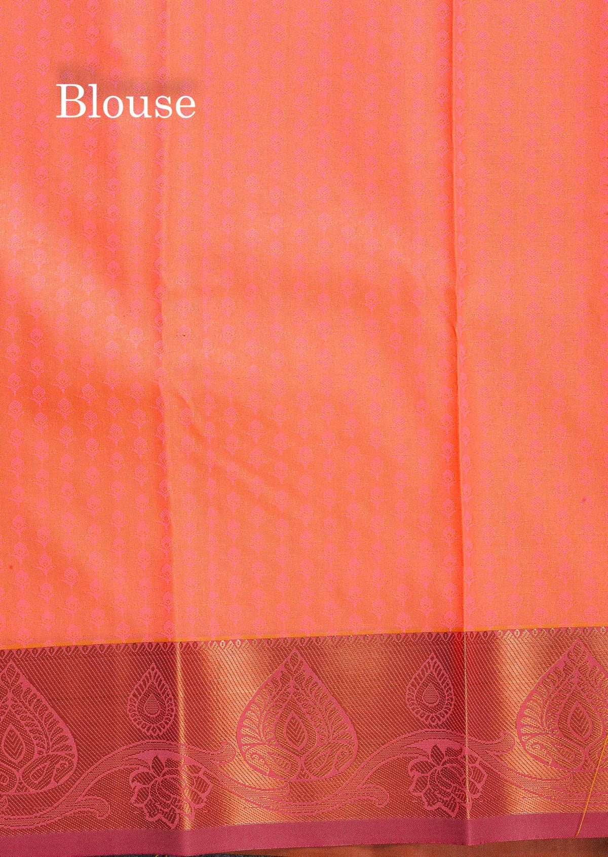 Semi Silk Saree - Yellow Colour Body With Contrast Peach Blouse
