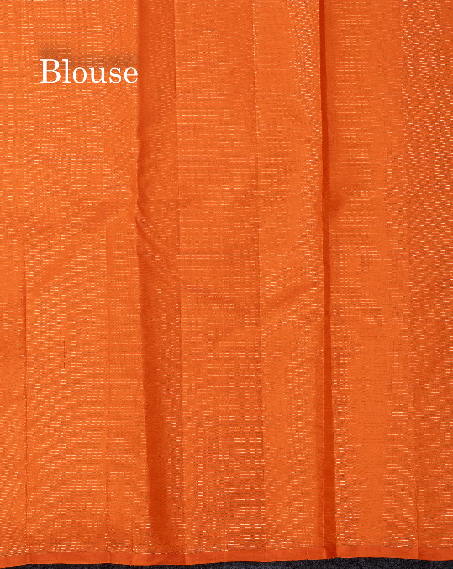 Beautiful Black Vaira Oosi Tiny Checks Pure Kanjivaram Silk Saree With Contrast Orange Blouse