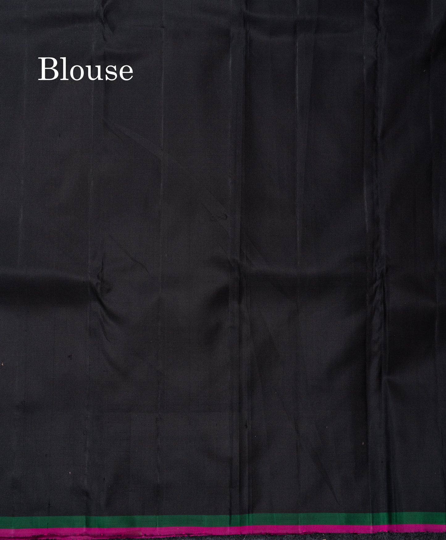 Beautiful Black Silver & Gold Zari Traditional Lines Butta Pure Kanjivaram Silk Saree With Blouse