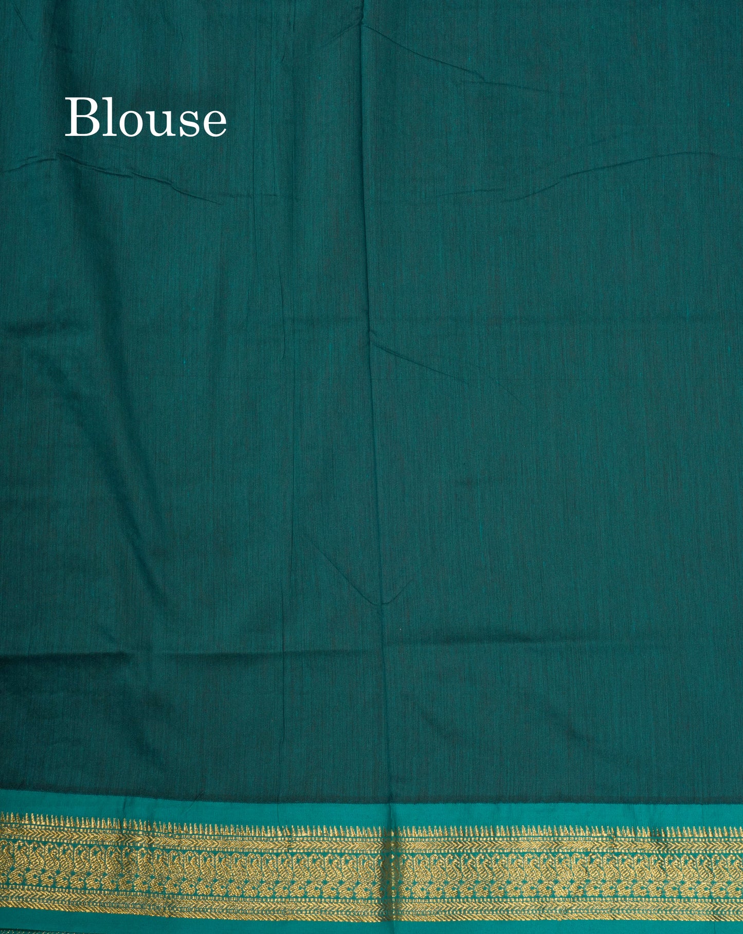 Reddish Maroon Kalyani Cotton Saree With Contrast Peacock Green Border