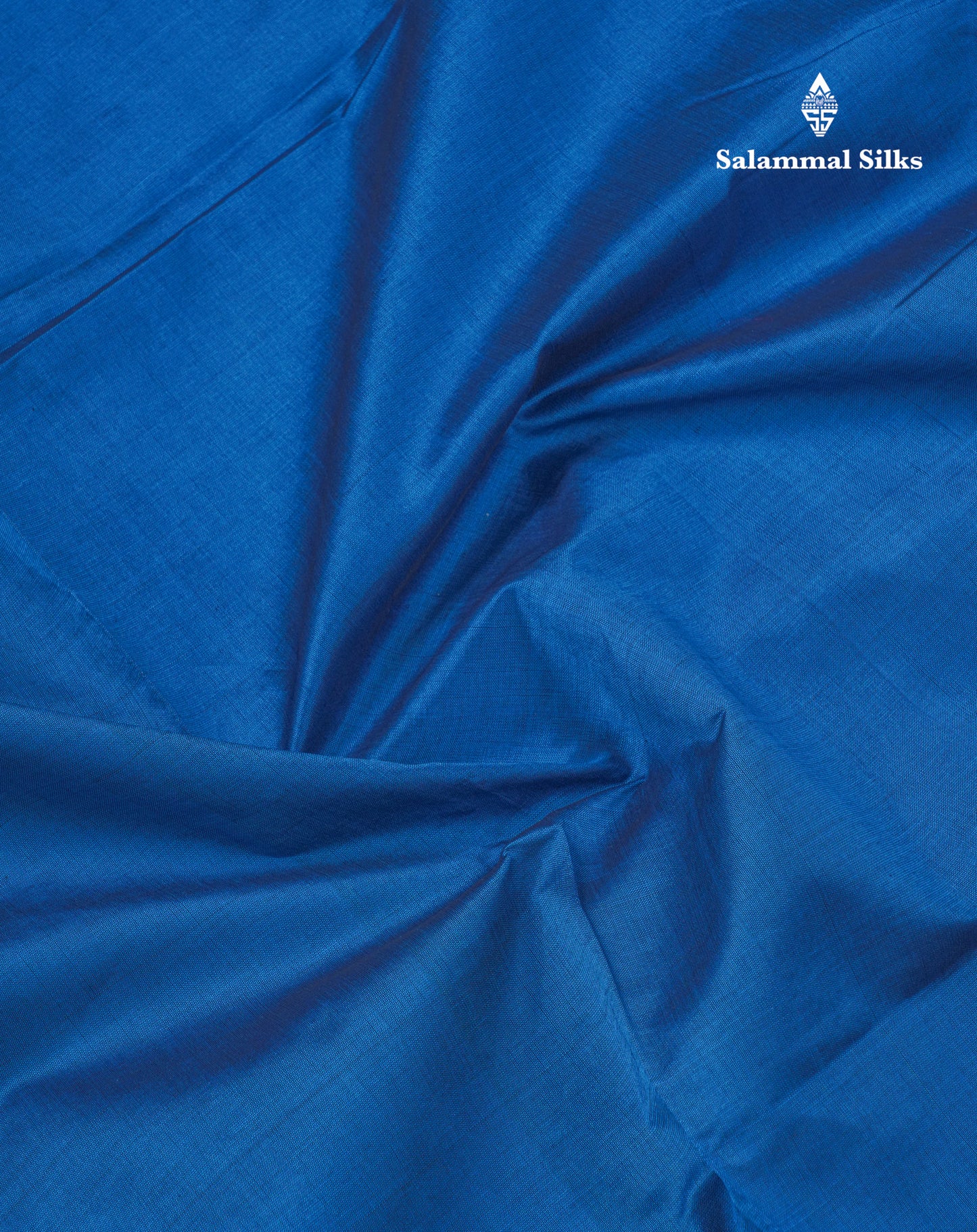 Blue Plain Semi Silk Cotton Saree With Contrast Mango Yellow Blouse