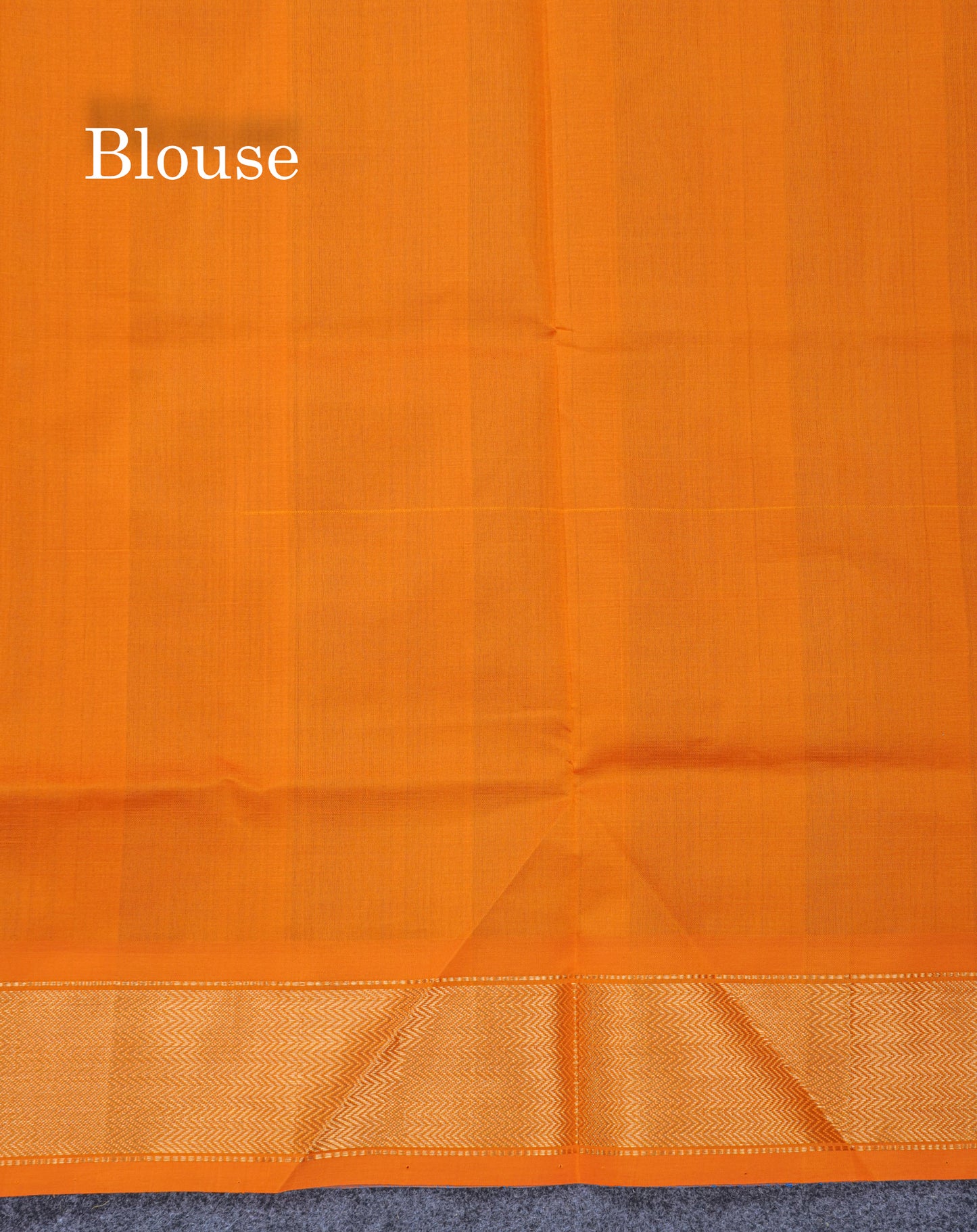 Blue Plain Semi Silk Cotton Saree With Contrast Mango Yellow Blouse