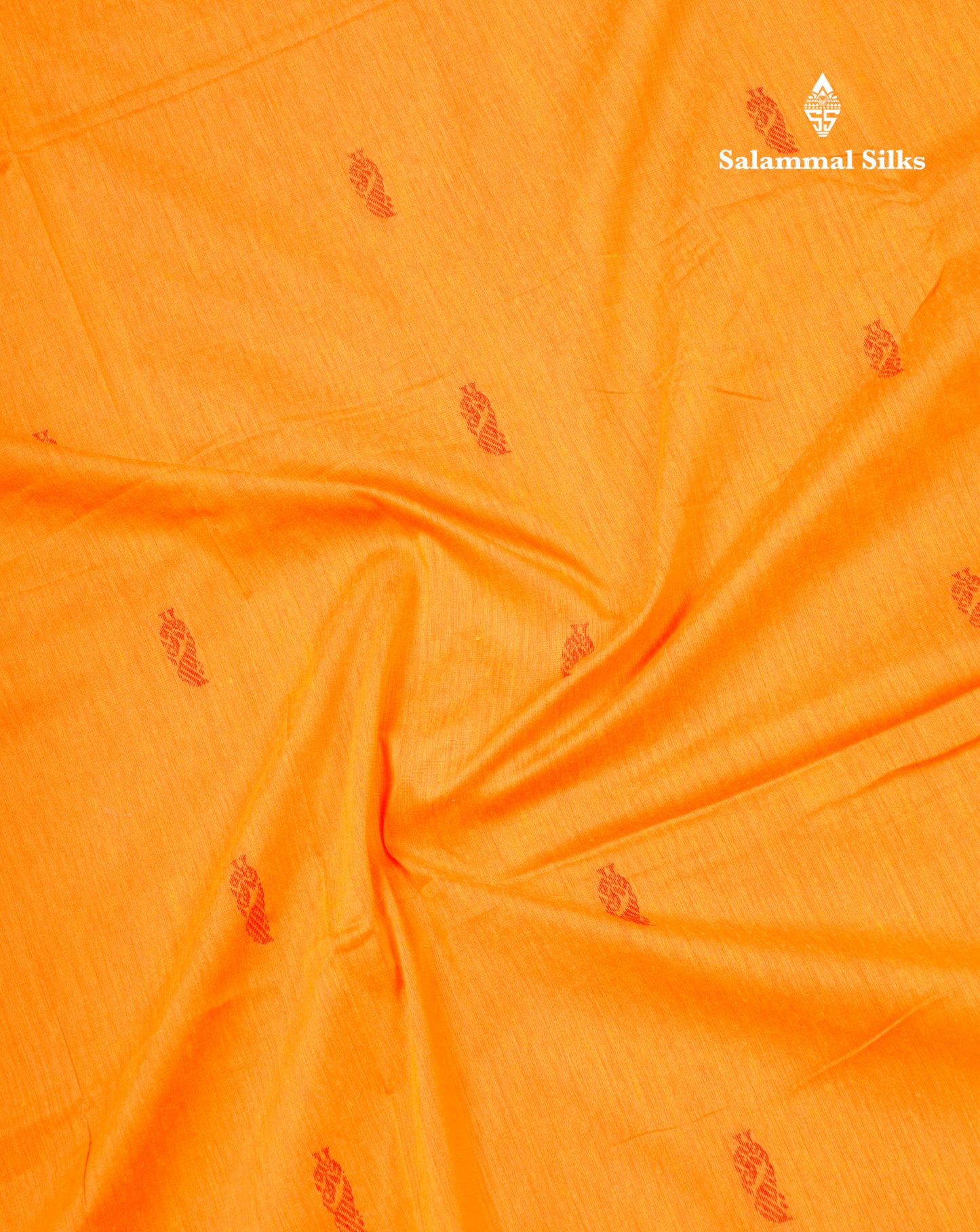 Mango Yellow Kalyani Cotton Saree With Contrast Red Border