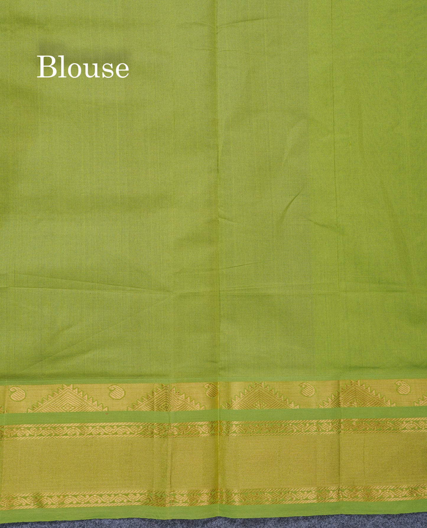 Dark Purple Checks Semi Silk Cotton Saree With Contrast Parrot Green Traditional Border