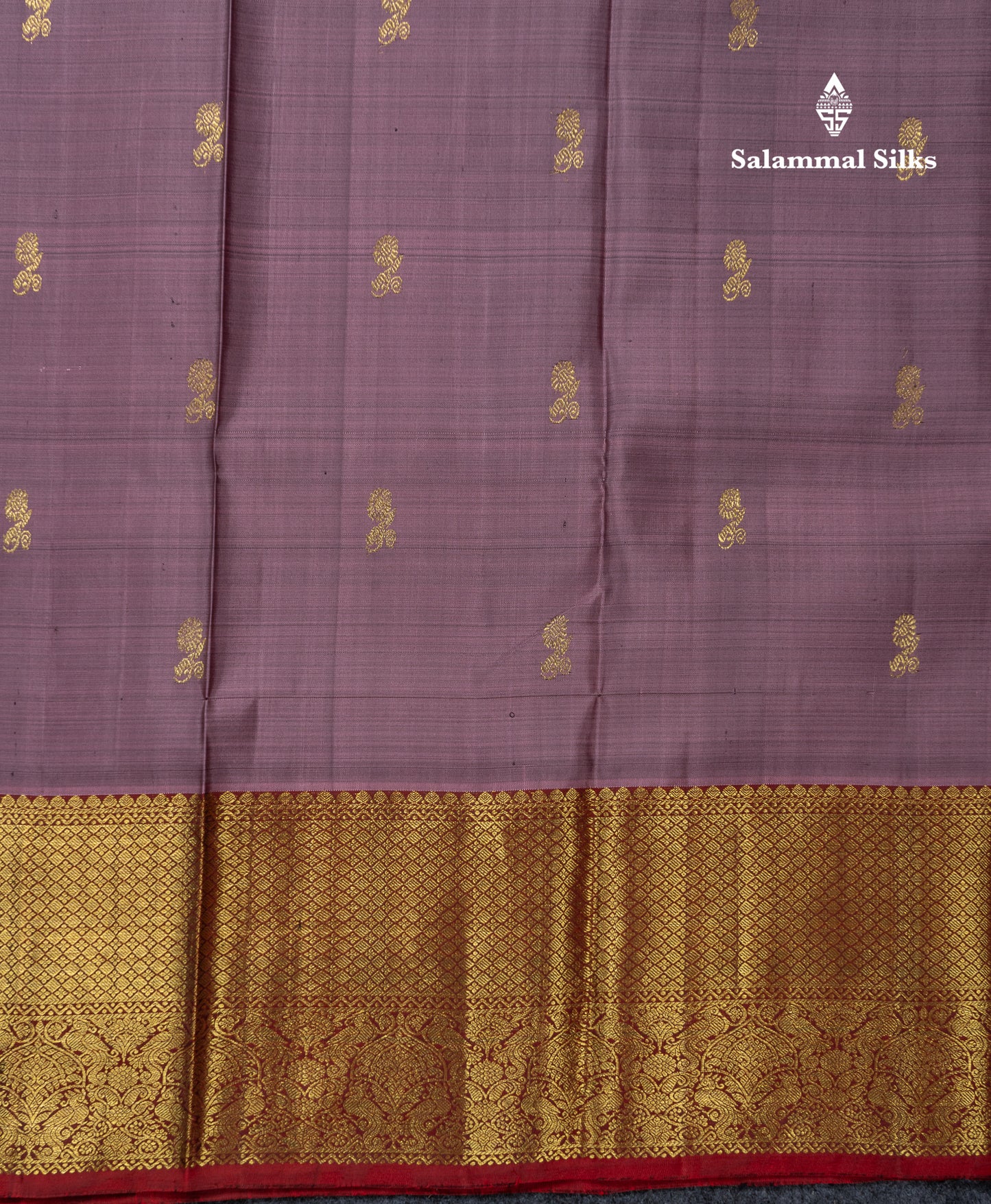 Beautiful Light Violet Pure Kanjivaram Silk Saree With Contrast Maroon Traditional Evening Morning Border