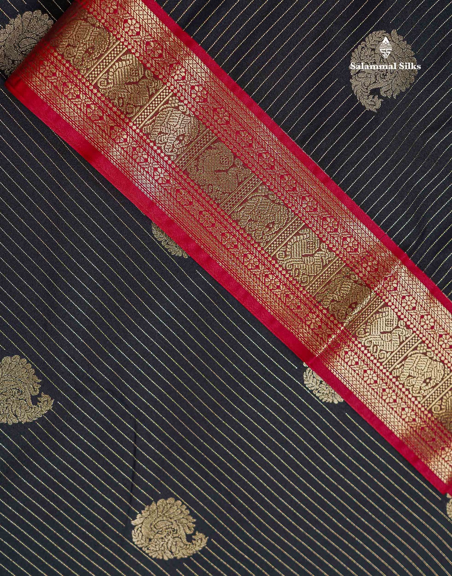 Semi Silk Saree -  Pista Green Zari Lines Butta With Contrast Redish Pink Traditional Evening Morning Border