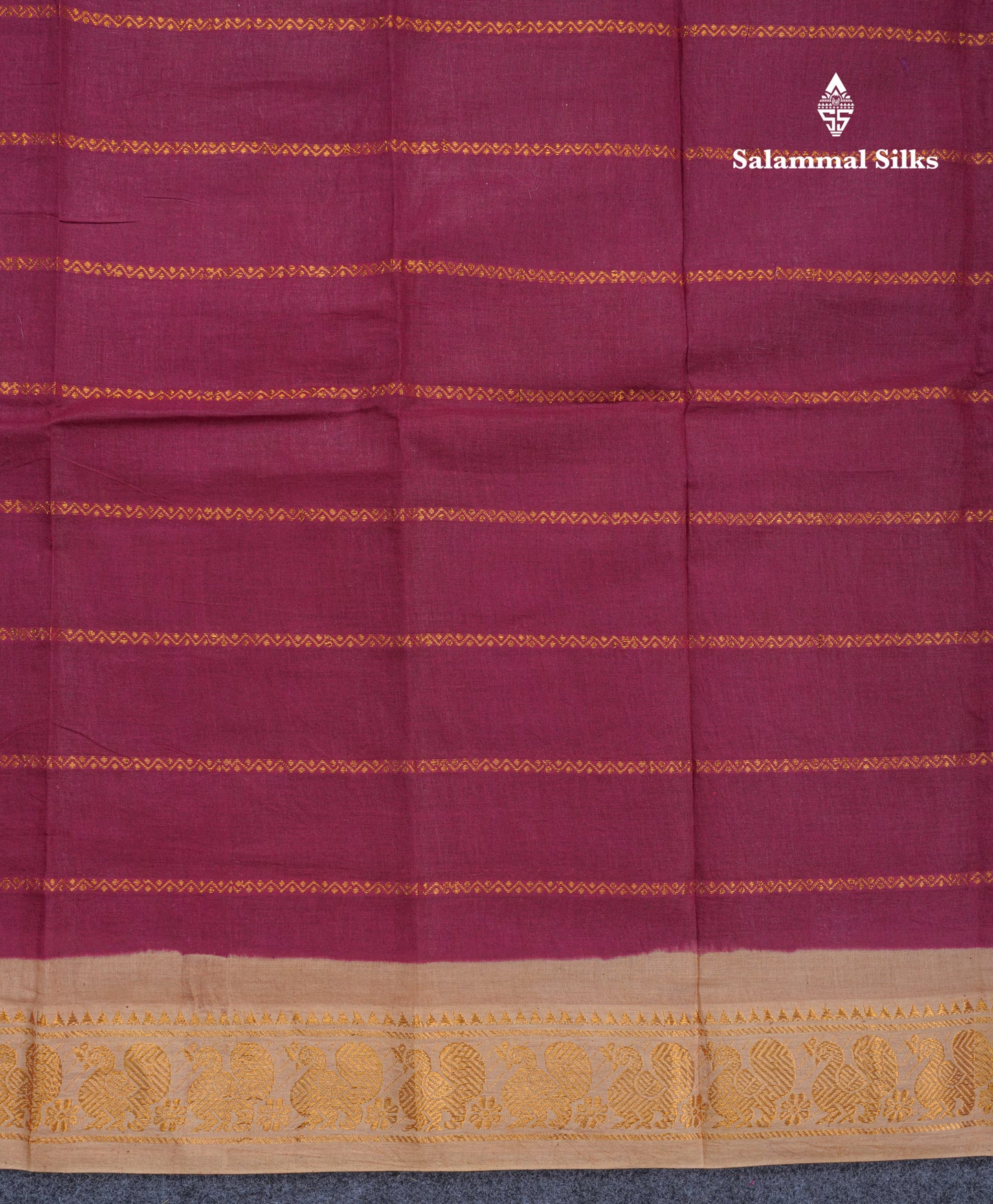 Beautiful Magenta Pure Sungudi Cotton Saree With Contrast Sandal Traditional Small Border