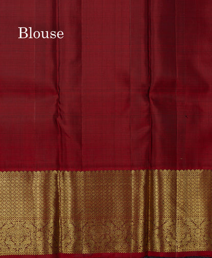 Beautiful Light Violet Pure Kanjivaram Silk Saree With Contrast Maroon Traditional Evening Morning Border