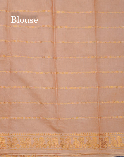 Beautiful Magenta Pure Sungudi Cotton Saree With Contrast Sandal Traditional Small Border