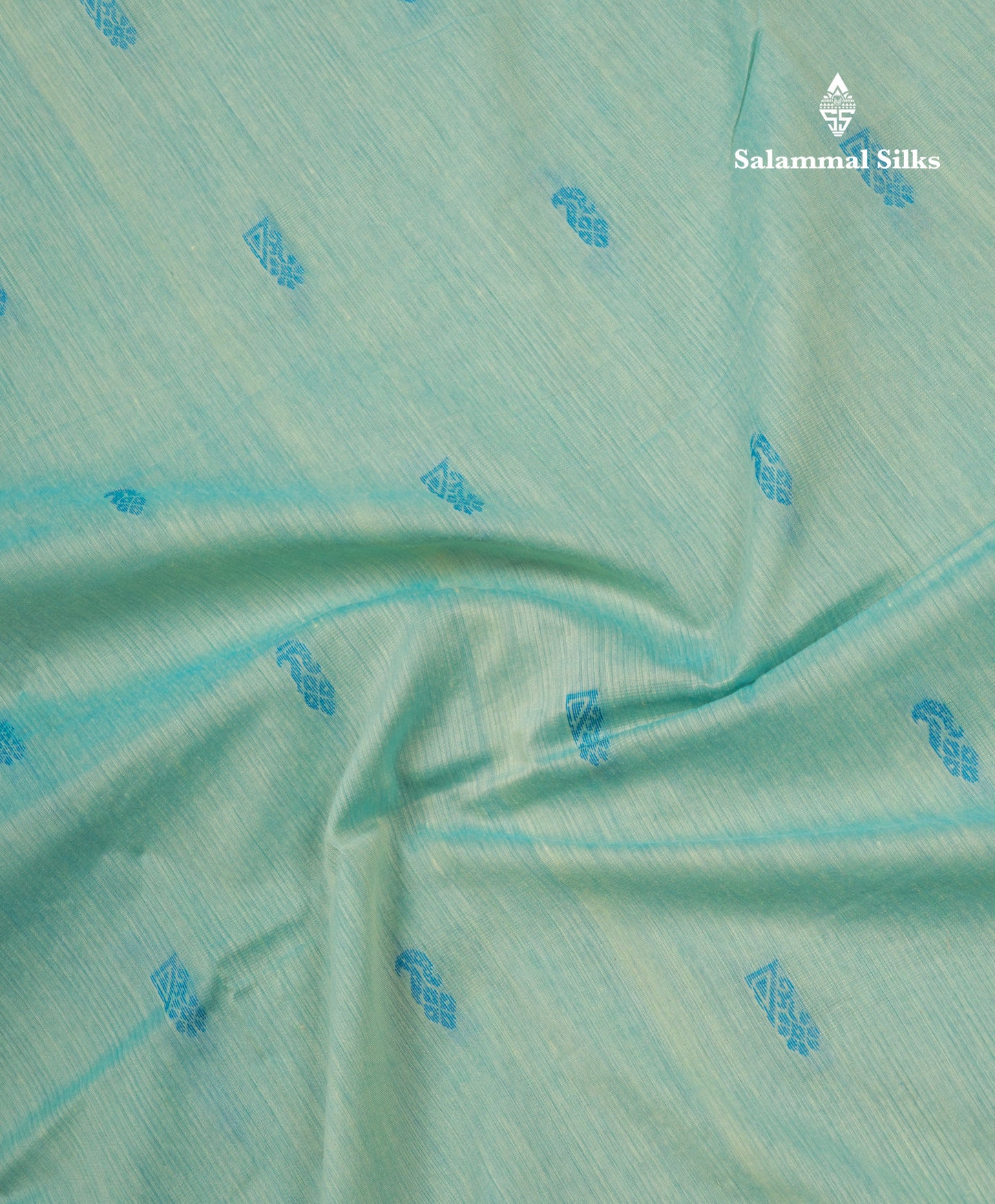 Pastel Blue Kalyani Cotton Saree With Contrast Sky Blue Border
