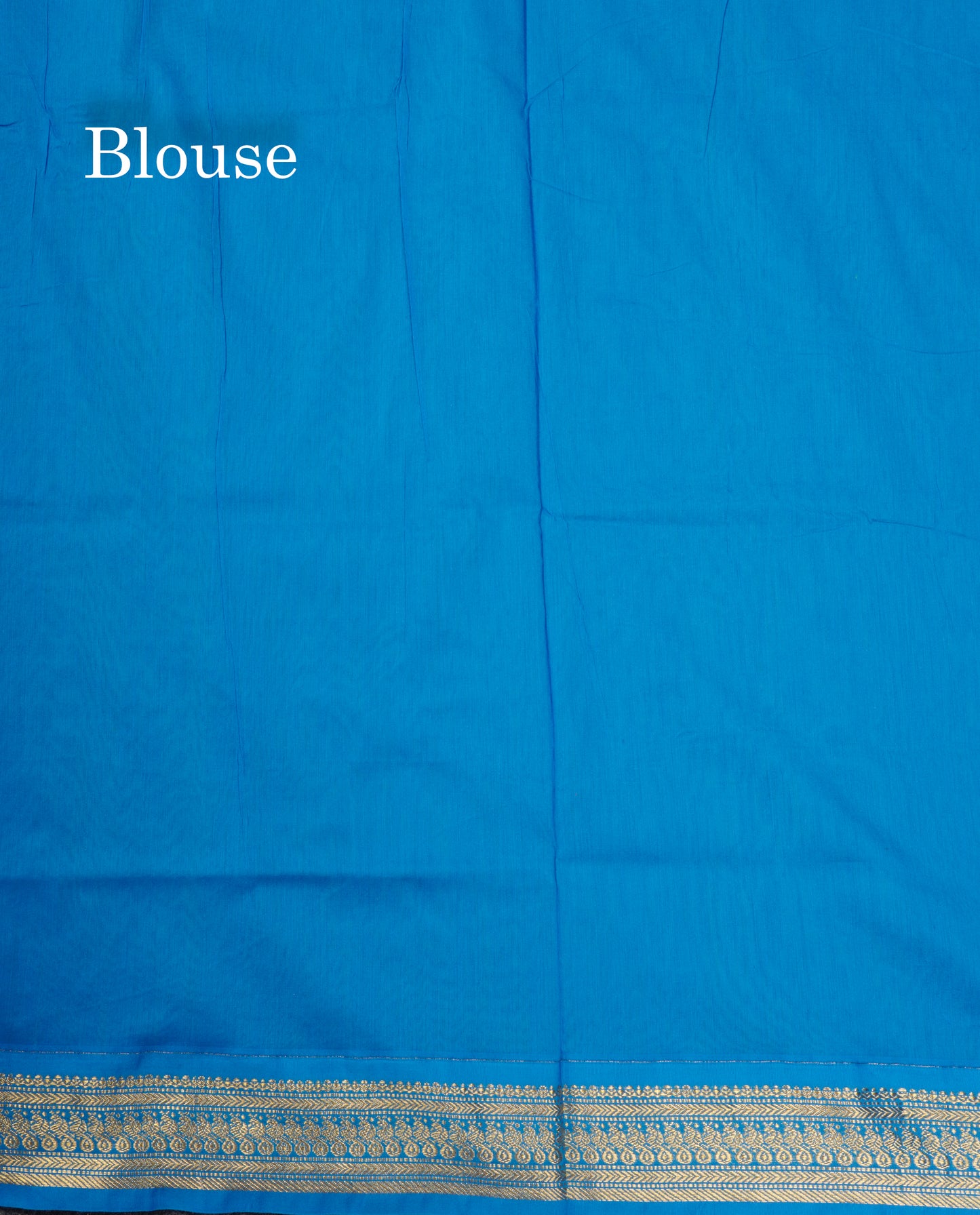 Pastel Blue Kalyani Cotton Saree With Contrast Sky Blue Border