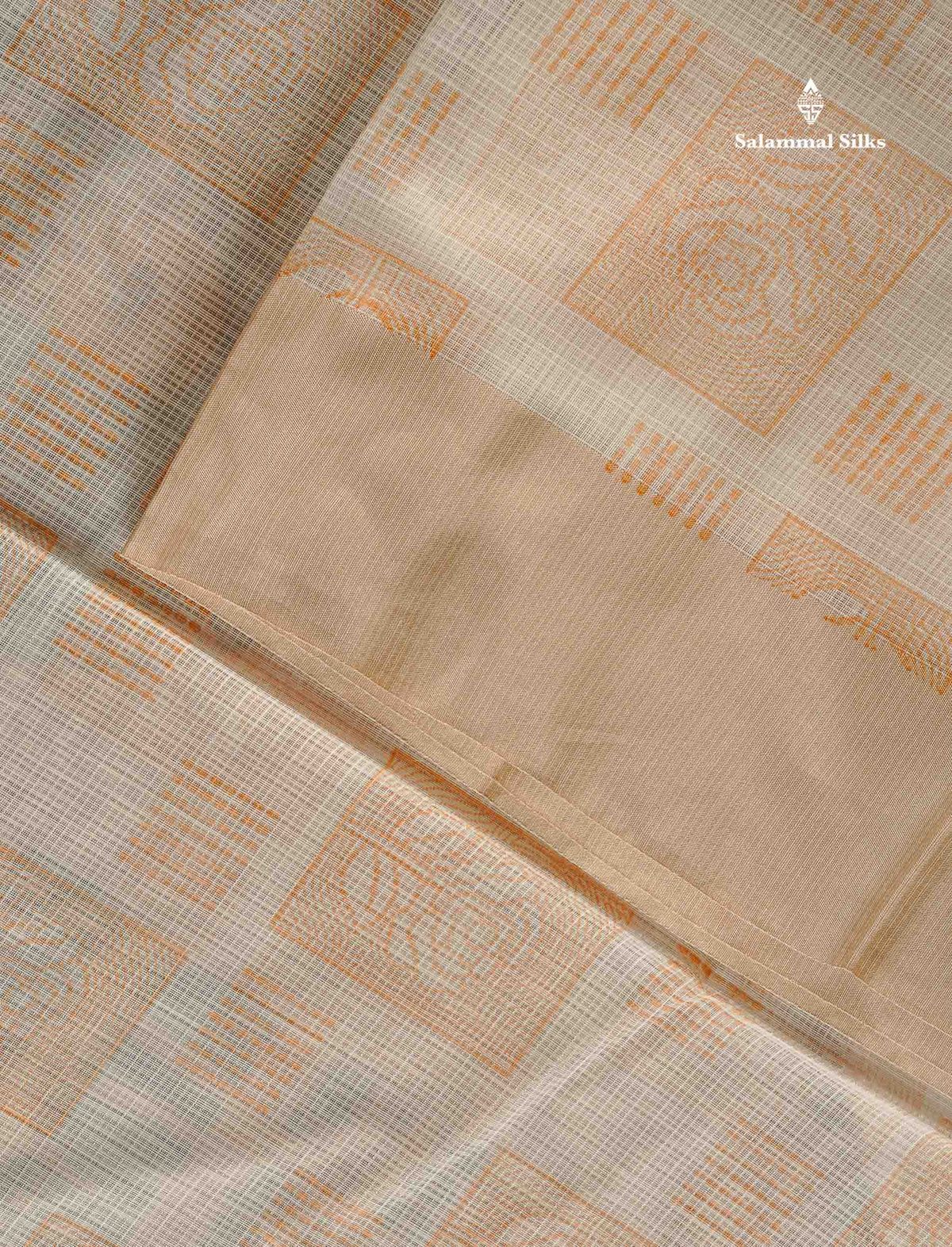Kota Cotton Fancy Saree - Half White Colour Body Printed Design With Blouse