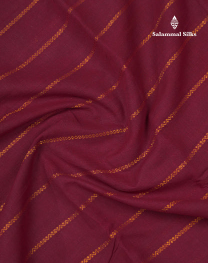 Beautiful Magenta Pure Sungudi Cotton Saree With Contrast Sandal Traditional Small Border