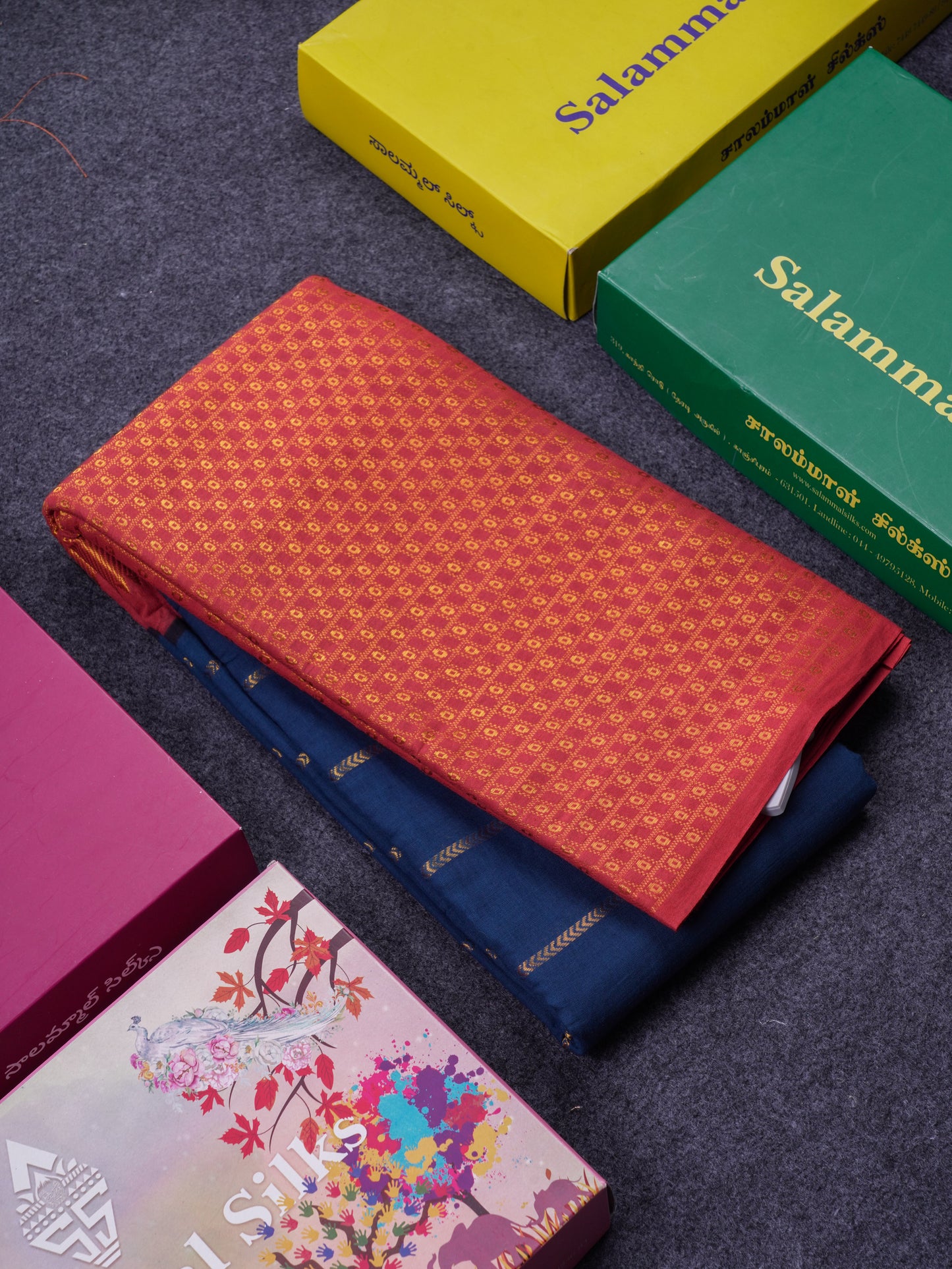 Beautiful Black Sungudi Cotton Saree With Contrast Peach Traditional Long Border