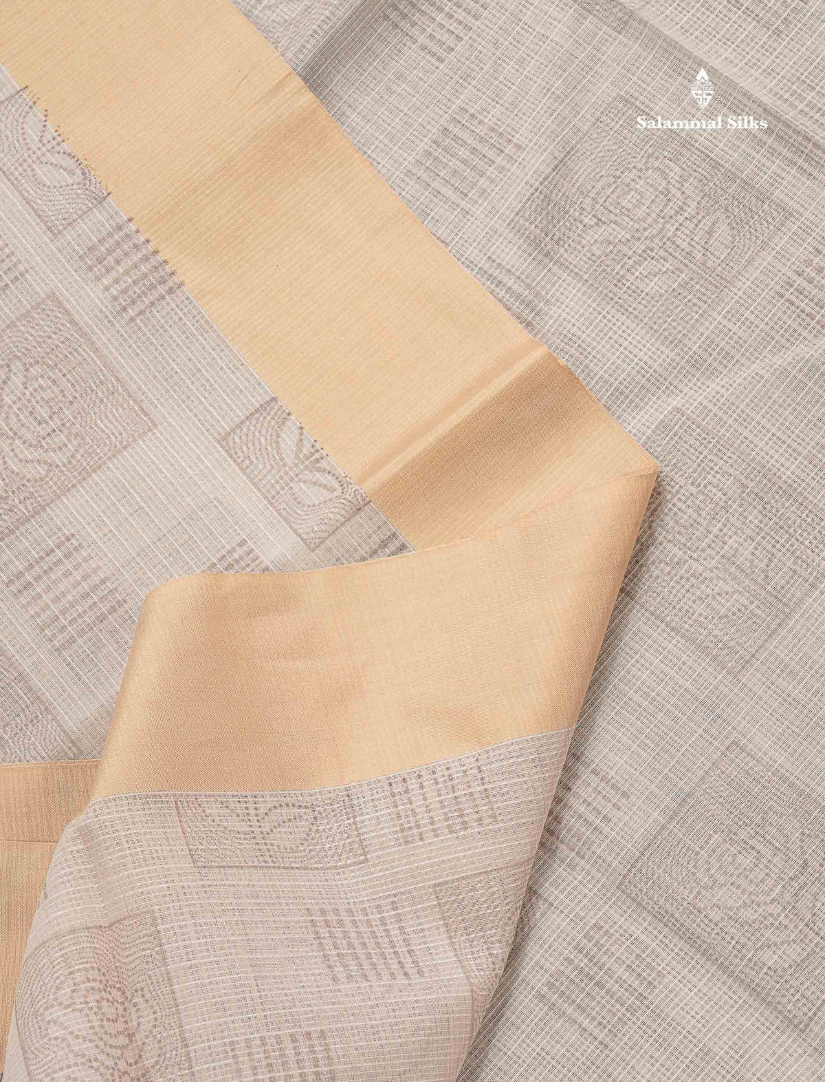 Kota Cotton Fancy Saree - Half White Colour Body Printed Design With Blouse