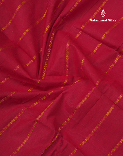 Beautiful Magenta Pure Sungudi Cotton Saree With Contrast Sandal Traditional Small Border