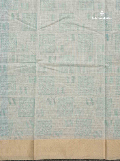 Kota Cotton Fancy Saree - Half White Colour Body Printed Design With Blouse