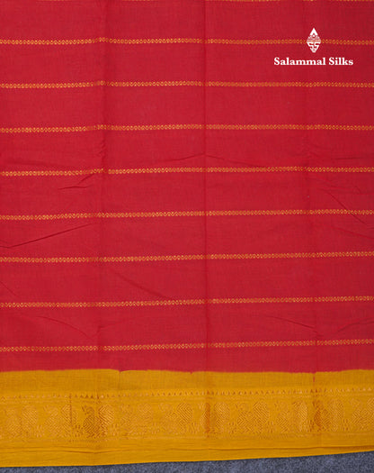Beautiful Magenta Pure Sungudi Cotton Saree With Contrast Sandal Traditional Small Border