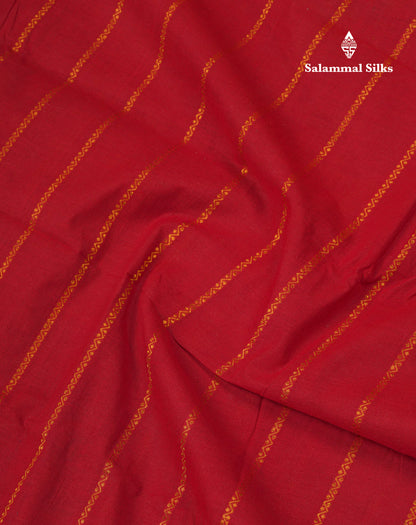 Beautiful Magenta Pure Sungudi Cotton Saree With Contrast Sandal Traditional Small Border