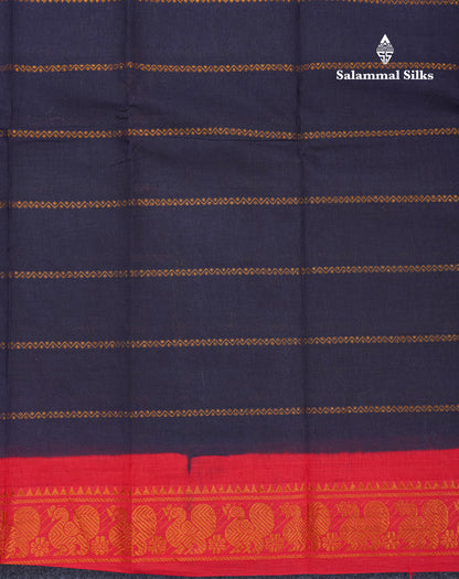 Beautiful Magenta Pure Sungudi Cotton Saree With Contrast Sandal Traditional Small Border