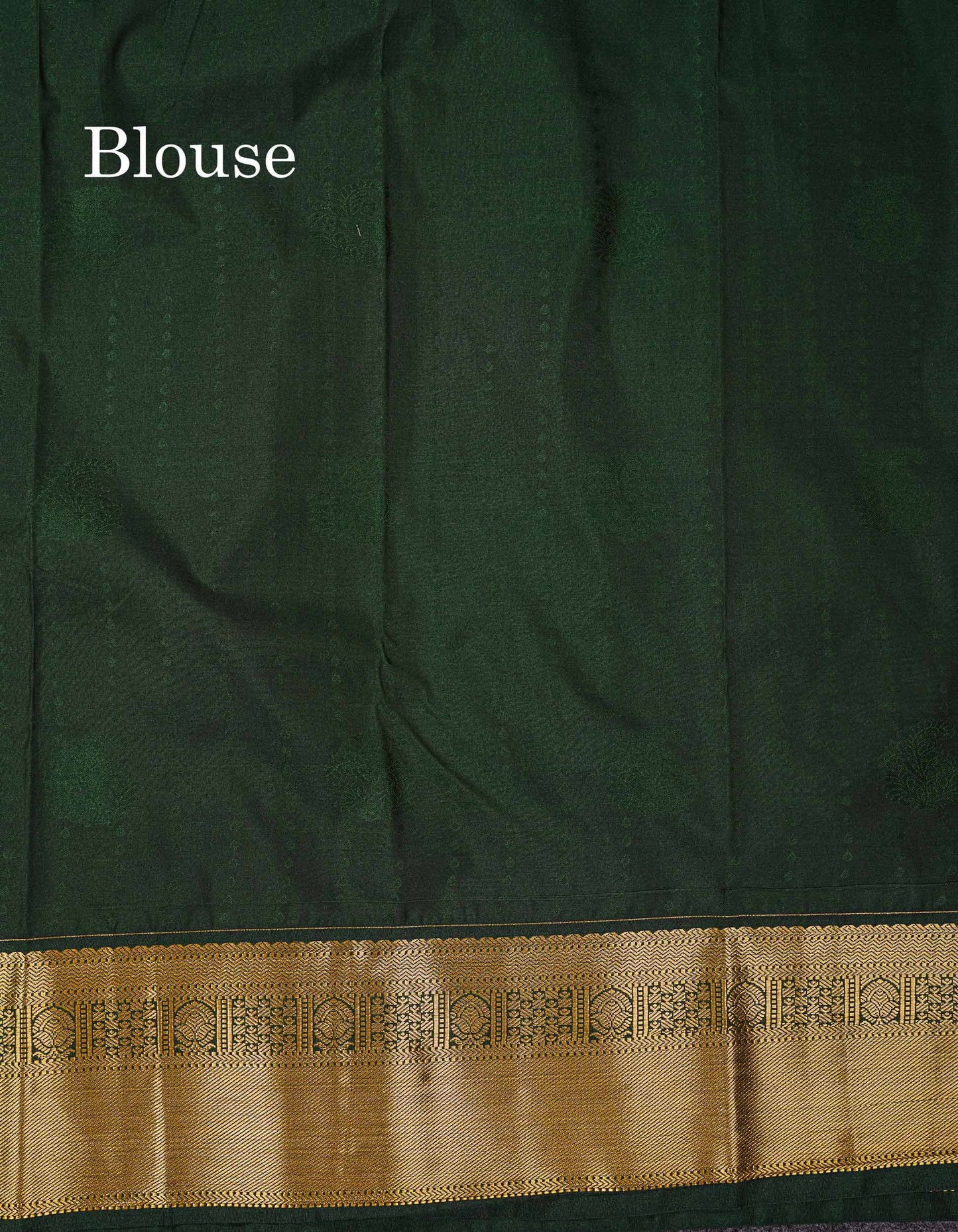 Semi Silk Saree -  Rani Pink Mango Butta With Lines Along With Contrast Bottle Green Border