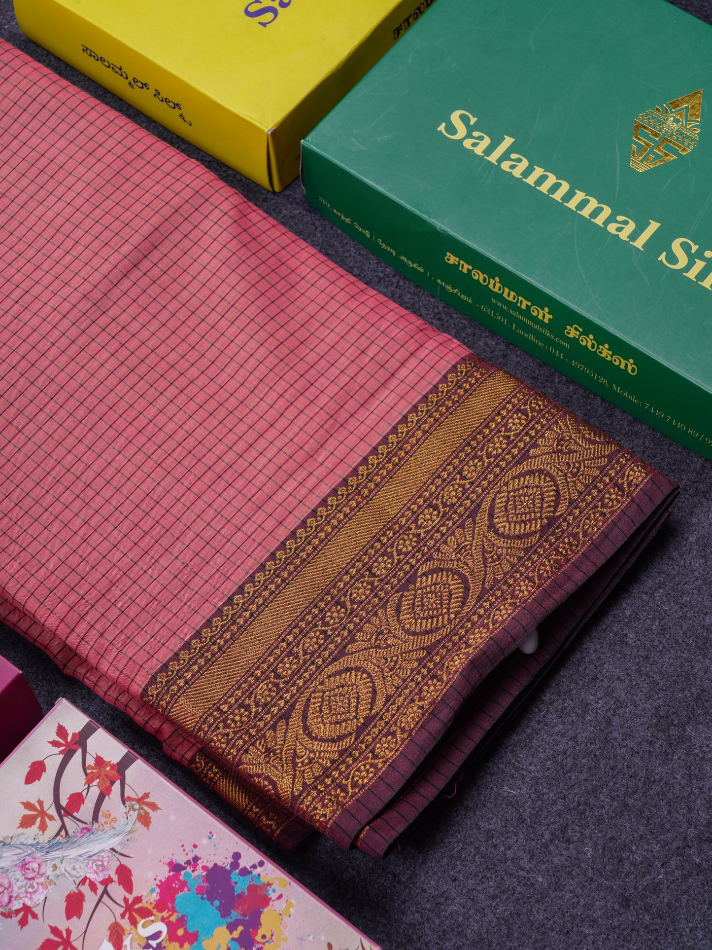 Beautiful Pista Green Small Checks Pure Cotton Saree With Traditional Evening Morning Border