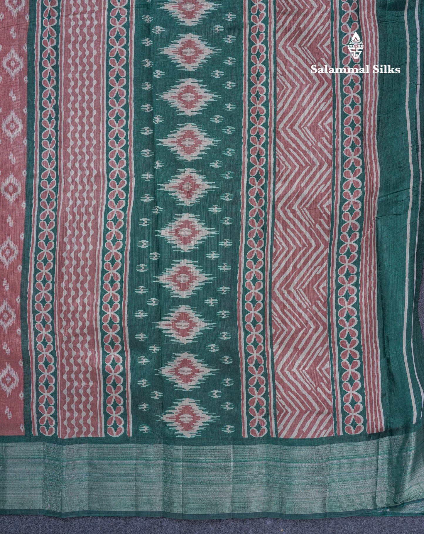 Beautiful Ramar Blue Mixed Cotton Saree With Contrast Reddish Maroon Tissue Border