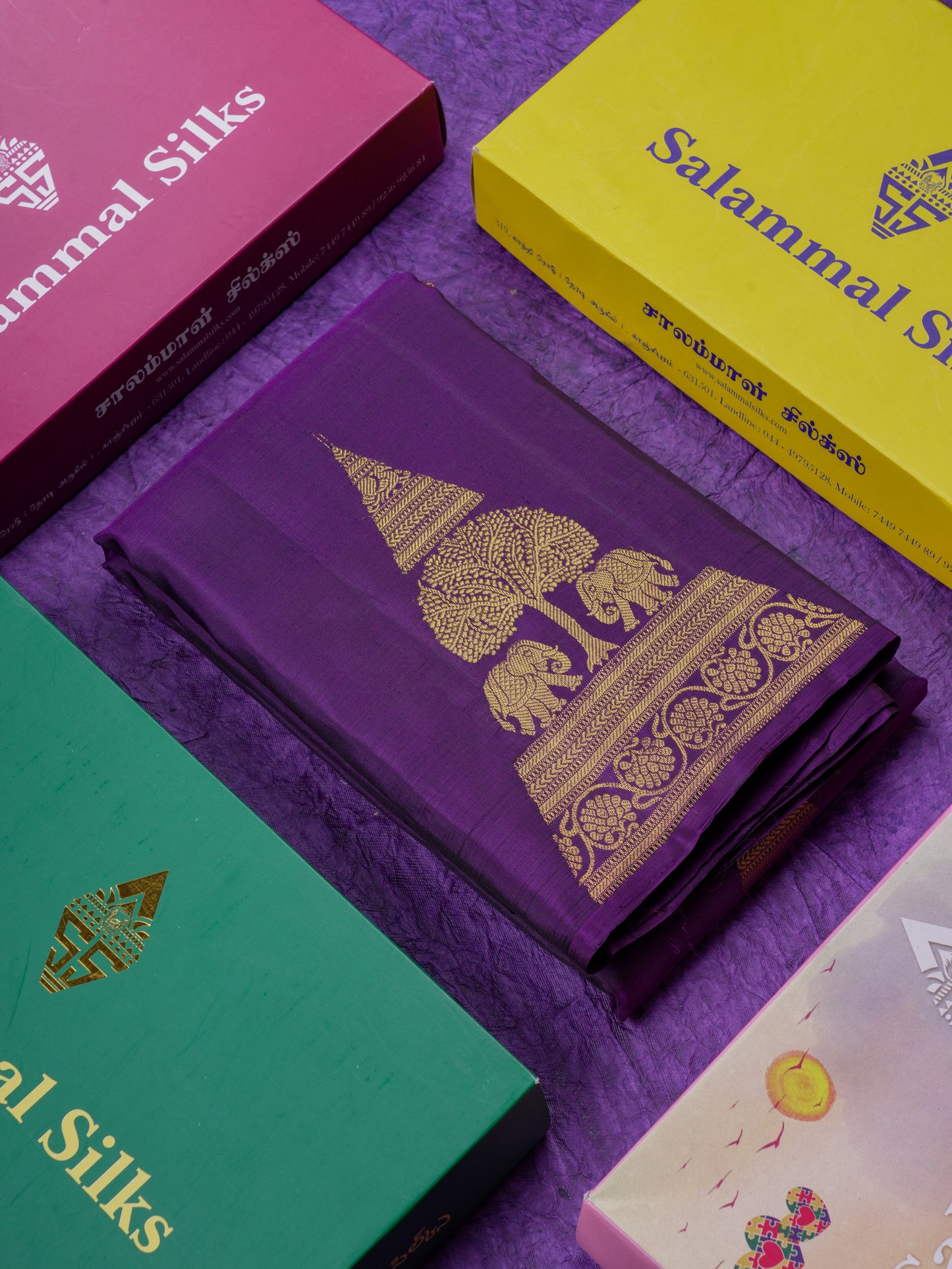 Beautiful Dark Purple Fancy Pure Kanjivaram Silk Saree With Blouse