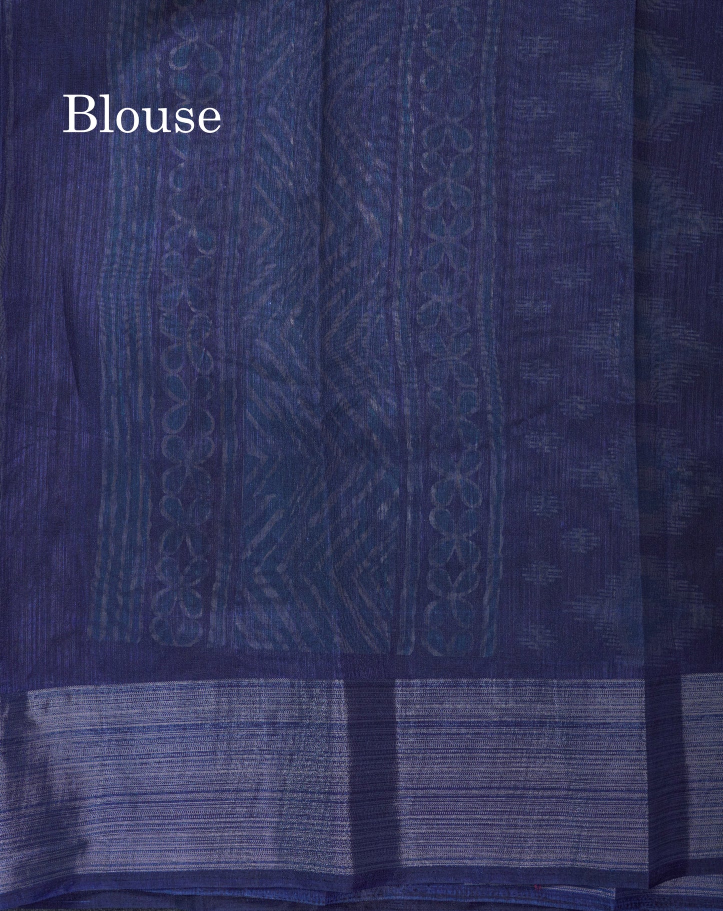 Beautiful Ramar Blue Mixed Cotton Saree With Contrast Reddish Maroon Tissue Border