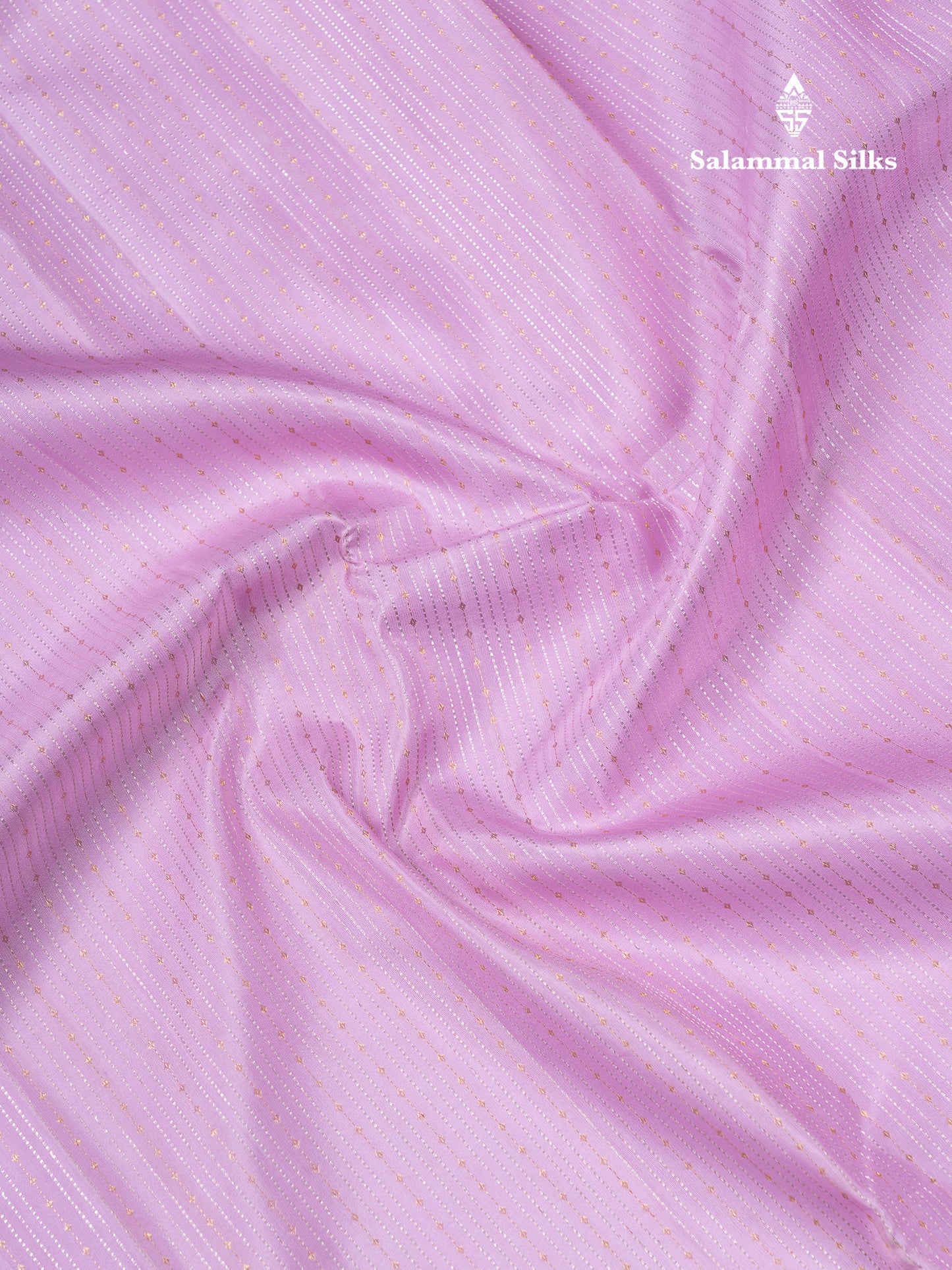 Beautiful Light Pink Pure Kanjivaram Silk Saree With Contrast Light Lavender Traditional Gap Border